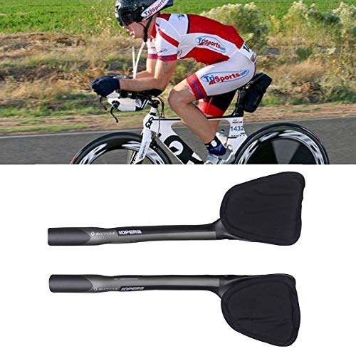 Opera Bike Rest Handlebar 3 K Full Carbon Bike Aero Bars Tri Bars for Mountain Bike and Road Bike Gray Bicycle TT Handlebar Grabber Style Bicycle Relaxation HandleÂ  for Triathlon and Time Trial Bikes