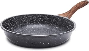 SENSARTE 28cm Antihaft Bratpfanne Skillet, Schweizer Granit Beschichtung Omelette Pfanne, Gesunde Stein Kochgeschirr Chef's Pan, Gasherd und Induktion Kompatibel