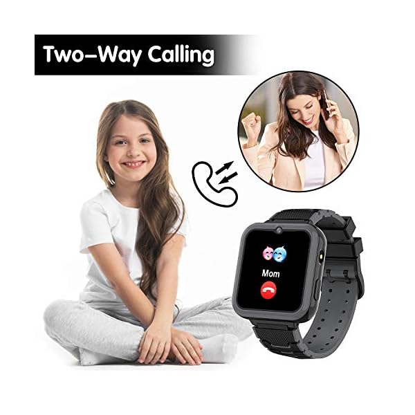 Kids-Smartwatch-Phone-for-Boys-Girls-with-HD-Touch-Screen-Smart-Watch-for-Kids-with-Games-Music-Player-Two-Way-Call-SOS-Flashlight-Calculator-Recorder-Alarm-Clock-Birthday-Gifts-for-3-12Y-BLACK Kids Smartwatch Phone for Boys Girls with 16 Games, HD Touch Screen Smart Watch for Kids with Games Music Player Two-Way…