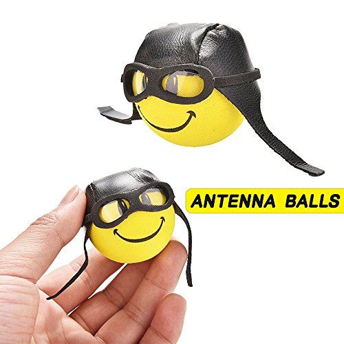 Walmeck Antenna Topper Ball Styling Roof Ornament Yellow Little Cute
