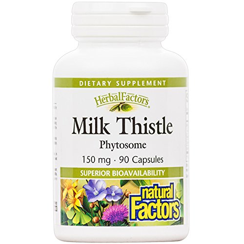 Natural factors - milk thistle phytosome 150mg, support for healt…