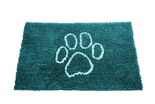 Dog Gone Smart Pet Products, DGSDDMP353244 Dirty Dog Doormat Large Petrol with Turquoise, Grey