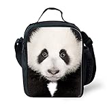 HUGSIDEA Cute Animal Panda Print Lunch Bags for Adults Kids Food Box