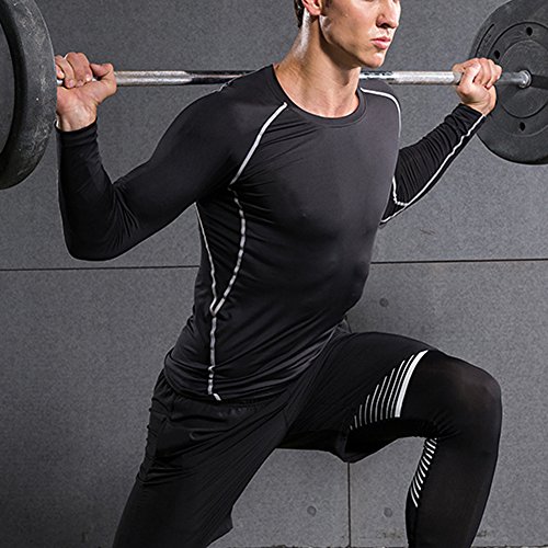 image for CFR Sport Base Layer Long Sleeves Compression Tights Shirts Men Active