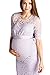 LaClef Women's Floral Lace Baby Shower Knee Length Maternity Dress