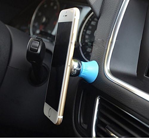 Universal Car Mount Dashboard Magnetic Mobile Cell Phone Dashboard Holder, 360º Rotating Cradle-less Mount Kit for iPhone, Samsung, Tablets, GPS and Android Devices (Blue HL-ZJ-H01)