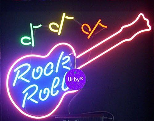Urby™ 17"x14" R ock & R oll Custom Handmade Real Glass Neon Sign Beer Bar Light 3-Year Warranty-Excellent & Unique Handicraft! U104