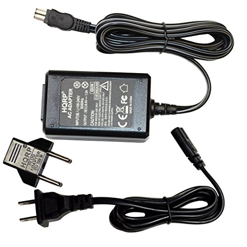 HQRP Replacement AC Adapter/Charger Compatible with Sony HandyCam DCR-TRV110, DCR-TRV120, DCR-TRV130, DCR-TRV140 Camcorder with USA Cord & Euro Plug Adapter