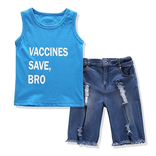Little Boys' Clothes Outfits Sets, 2 PCS Vest & Casual