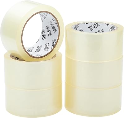 Fit For The Job Heavy-Duty Clear Parcel Tape 48mm x 66m 6 Rolls