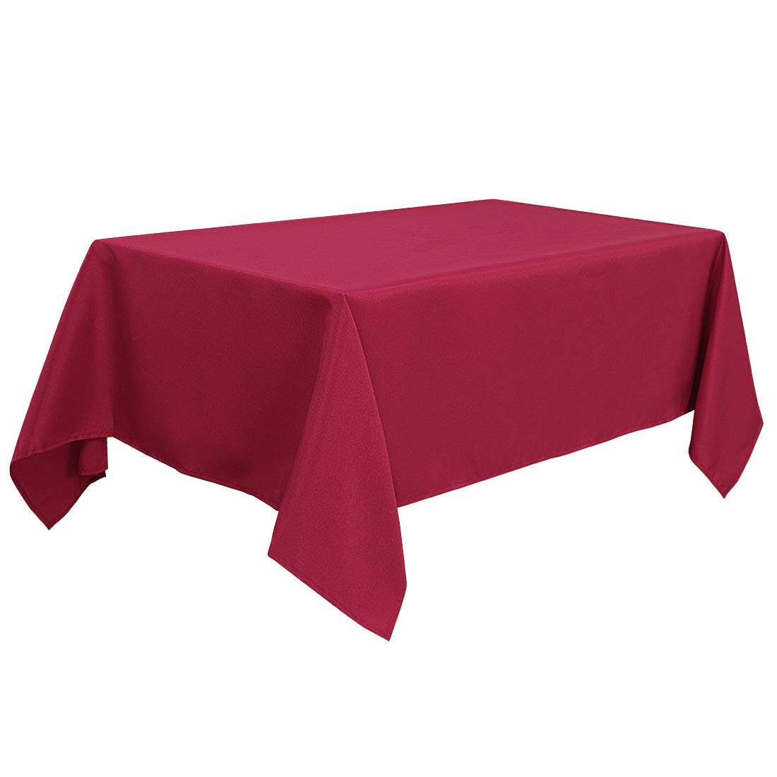 PiccoCasa Tablecloth Rectangle Wrinkle and Water Resistant, Table Cloth Wipe Clean for Kitchen Dining Wedding Party Dinner - Polyester Outdoor Table Cover Red 60"x120"/ 152x305cm