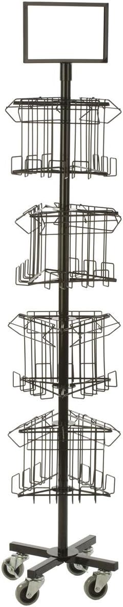 Fashion Displays2go Portable Magazine Display Rack With 12 Pockets Spinning Tiered Holders Black Steel Wire 3rtmzbrbk Office Products Fitness Retailer Petrolepage Com