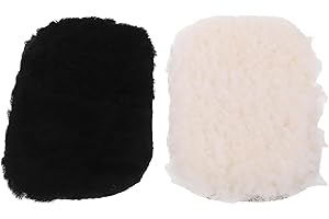 2pcs Wezxrauo Wool Shoe Polishing Mitts | Soft Leather Care Gloves for Sneakers, Boots & Bags | Multipurpose Buffing & Shinin