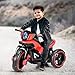 Costzon Kids Motorcycle 6V Bicycle 3 Wheels Battery Powered W/ MP3 for Boys & Girls, Children Electric Ride on (Red & Black)