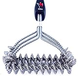 Kona Safe/Clean Grill Brush - Bristle Free BBQ Grill Brush - 100% Rust Resistant Stainless Steel Barbecue Cleaner - Safe For Porcelain, Ceramic, Steel, Cast Iron - Great Grilling Accessories Gift