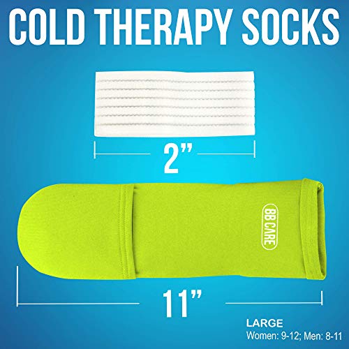 BB CARE Cold Therapy Socks Reusable Cooling Socks for Hot Feet Ice
