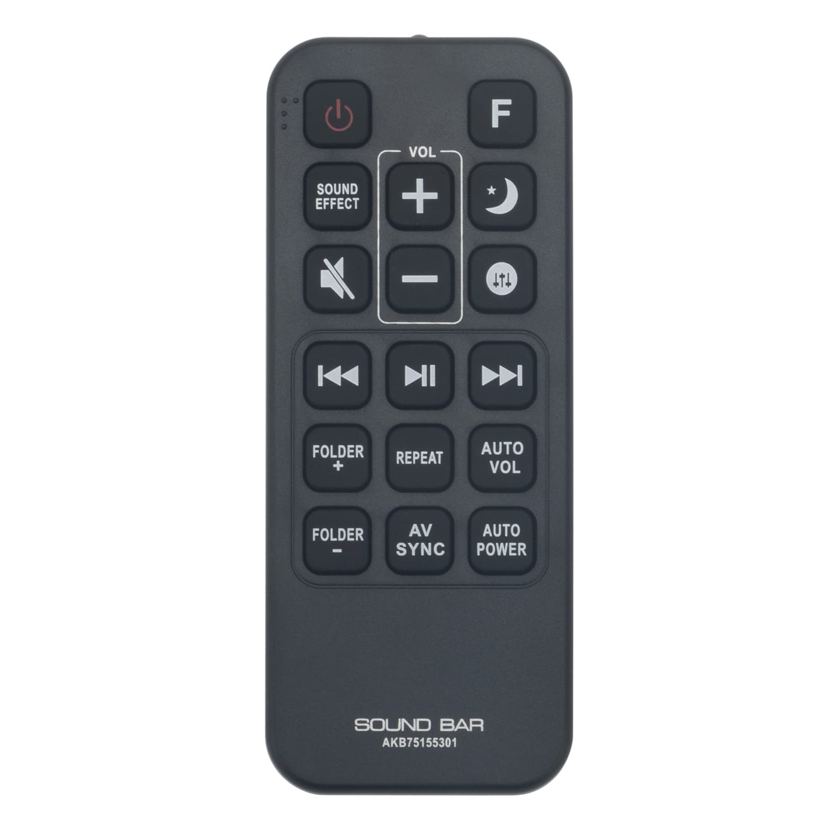 AULCMEET AKB75155301 Replacement Remote Control Compatible with LG 2.1ch Wireless Soundbar Home Cinema System SJ5, SPJ5-W