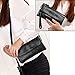 Crossbody Purse Cell Phone Purse - Shalwinn Genuine Leather Crossbody Purse Cell Phone Purse Crossbody Handbag Purse for Women Teen Girls with Adjustable Long Shoulder Strap and Wrist Strap (Black)
