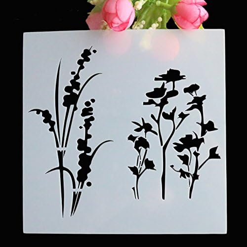 SEPTEMBER Plastic Cake Decorating Stencil Daking Tools, Aquatic Plants Fondant Dessert Cake Template, Cake Chocolate Baking Mold