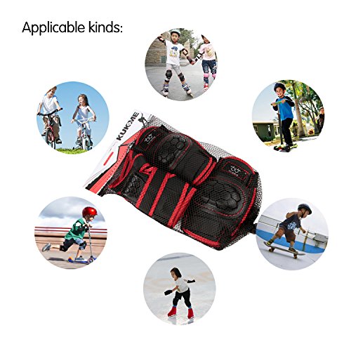 image for Boruizhen Child Kids 3 in 1 Skateboard Protective Gear Set Knee Pads E