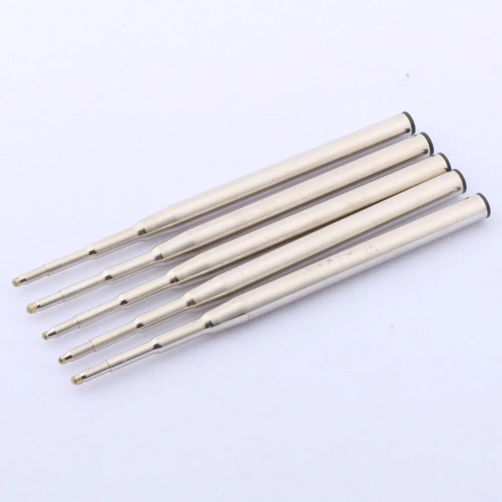 Montblanc Compatible Ballpoint Pen Refills – Black Gel Ink 0.5mm Medium Tip – Replacement Refills for Montblanc Pens – Smooth Writing Ink Cartridges – 5 Pack