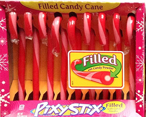 Wonka Pixy Stix 9 Filled Candy Canes With Candy Powder