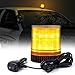 Xprite Amber LED Beacon Light, Forklift Strobe Lights w/Magnetic Base for Construction Vehicles, TowTrucks, Security Patrol, Postal, Golf Carts, UTV ATV, Snow Plows