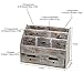Executive Office Solutions Vintage Rustic Wooden Office Desk Organizer & Mail Rack For Desktop, Tabletop, or Counter - Distressed Torched Wood-Store Supplies, Desk Accessories, Mail – Barnwood (WO3)