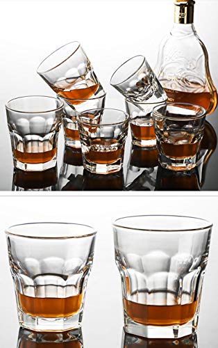 Whiskey-Gläser-Set, für Whiskey Gin oder Rum-Bourbon, langlebige Whiskygläser, Partys, spülmaschinenfest, 6 Stück - 355… – Bild 3