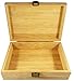 Bamboo Wood Hinged Cigar Storage Stash Box -8.5 x 6 x 2.5 Inches (Medical Marijuana)