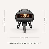 Gozney Roccbox Outdoor Pizza Oven Black Portable Gas & Wood Fired view 2
