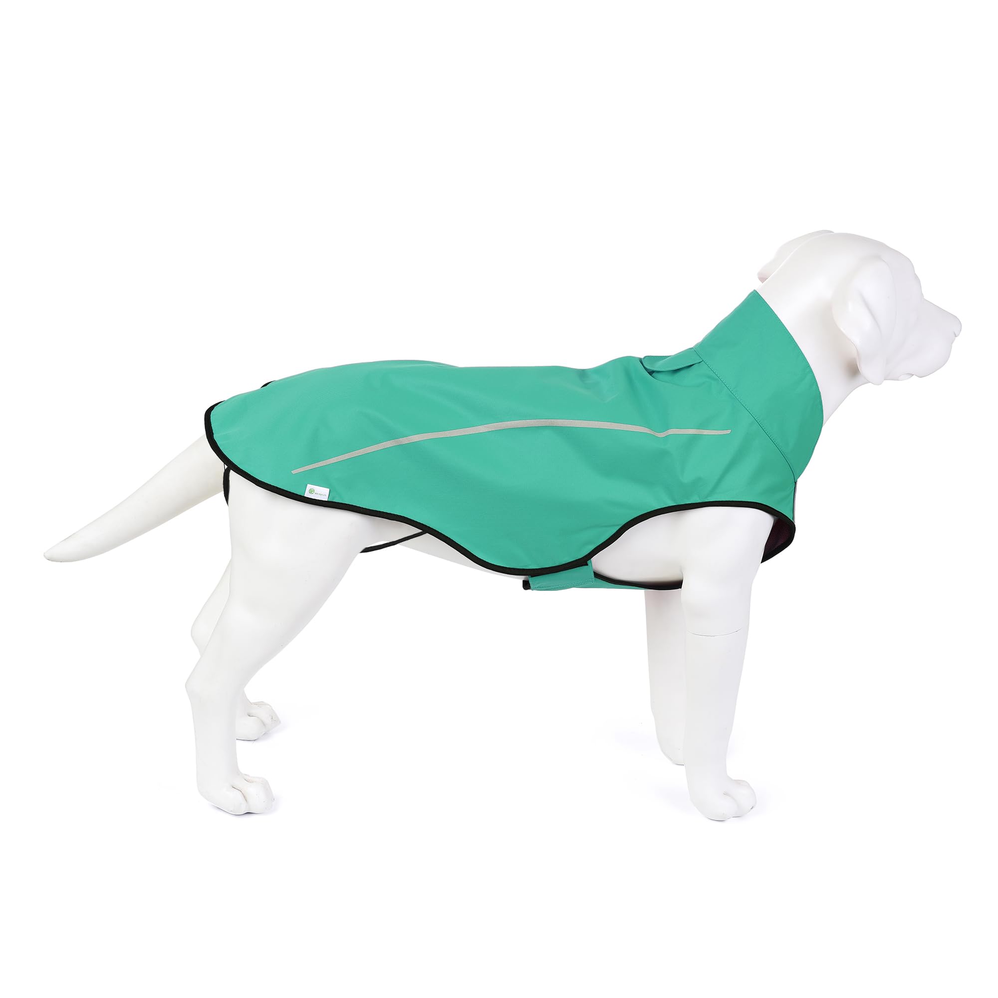 Mile High Life | Dog Raincoat | Adjustable Water Proof Pet Clothes | Lightweight Rain Jacket with Reflective Strip | Easy Step in Closure, Green, XX-Small — image 1