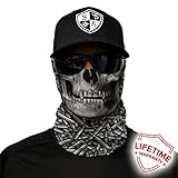 SA Company Face Shield Micro Fiber Protect from Wind, Dirt and Bugs. Worn as a Balaclava, Neck Gaiter & Head Band for Hunting, Fishing, Boating, Cycling, Paintball and Salt Lovers. - Hallow Head