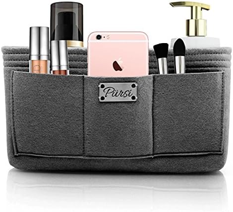 Handbag Purse Organizer Insert - Felt Fabric Multi Compartment Design