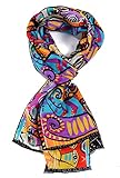 Salutto Women 100% Silk Scarf Van Gogh Monet Famous Painter Painted Scarves