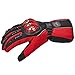 ILM Alloy Steel Motorcycle Riding Gloves Warm Waterproof Windproof for Winter Use (M, RED(Winter))