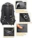 Extra Large School Backpack Bookbag for College Travel Hiking Fit Laptop Up to 17 Inch (Black)