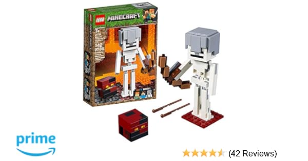 Lego Minecraft Bigfig Skeleton With Magma Cube Building Kit 2019 142 Pieces