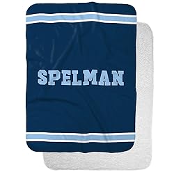 Spelman College Jaguars Primary Logo Stripes Sherpa