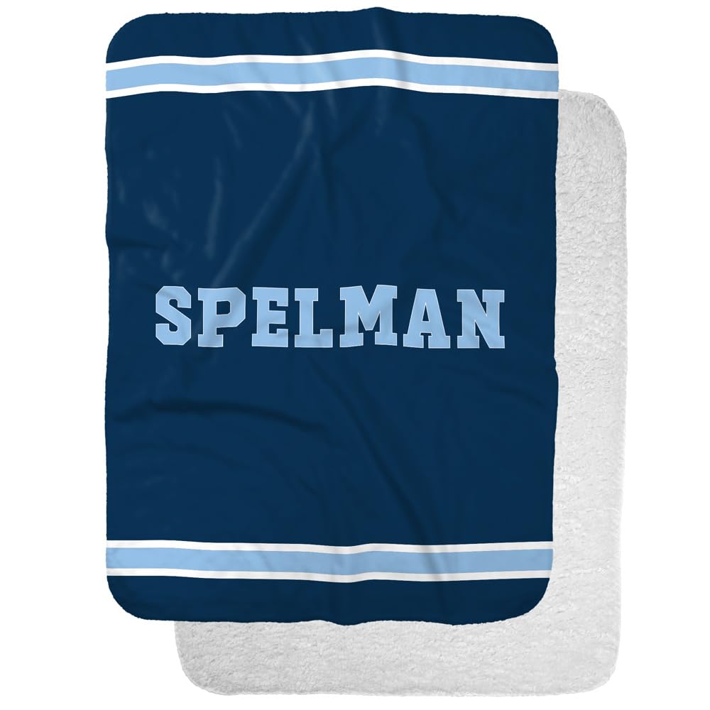 Spelman College Jaguars Primary Logo Stripes Sherpa