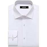 JKIIA Men's Dress Shirts Stretch Wrinkle-Free Long Sleeve Shirts Solid Business Casual Formal Button Up Shirt