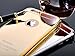 iPhone 6 Case,Roybens Luxury 2 in 1 [Air Aluminum Bumper + Acrylic Back Plate] Back Mirror Anti-Scratch Case Cover for Apple iPhone 6/6S - Gold