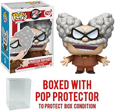 Funko POP Movies Captain Underpants Professor Poopypants Action Figure + Pop Protector