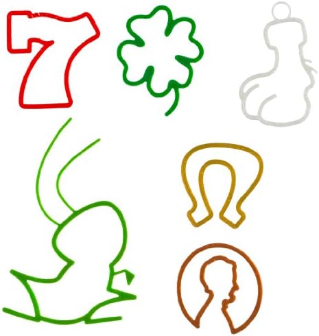 Buddy Bands - Luck Charms - 24 Pack, Glitter bands (Compare to Silly Bandz, Zany Bands, Goofy Bands, Disney Bands, and Stretchy Shapes) Check Out All the Buddy Band Styles and Shapes!