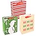 JOYIN 18 PCS Christmas Bags Assorted Sizes Kraft Treat Candy Bags (Small 5.5” Medium 9” Large 13”) for Xmas Party Favors Decoration, Holiday Present Wrapping, Thanksgiving Gift Decor