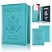 ACdream Passport Holder and Vaccine Card Holder Combo, Cover Wallet, Leather Travel Documents Organizer Protector, RFID Blocking, for Women/Men