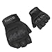 FREETOO Tactical Gloves Military Rubber Hard Knuckle Outdoor Gloves (Black Half Finger, XL:9.2
