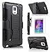 Galaxy Note 4 Case, Note 4 Case, Starshop iRobot Dual Layer Holster Case with Kickstand Swivel Clip and Screen Protector Black