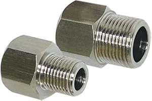 1/4” to 3/8” Male and Female FULL THREAD Compression Adapters, 304 Stainless Steel, Pipe Fittings, Water Line Adapter, Compre