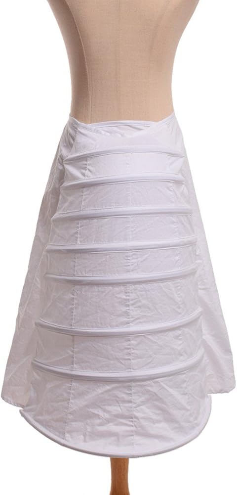 GRACEART Women's Victorian Crinoline Hoop Bustle Cage Pannier, White - Image 5